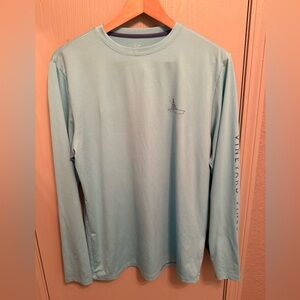 Vineyard Vines Performance Women’s Sky Blue Long Sleeve Graphic Shirt Great Cond